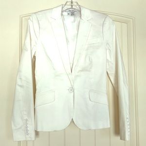 Zara Washable White One-Button Blazer